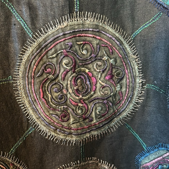 SHANMUHE Rare Vintage Women’s Silk Mandarin Collar Embroidered Button Jacket - Picture 7 of 8